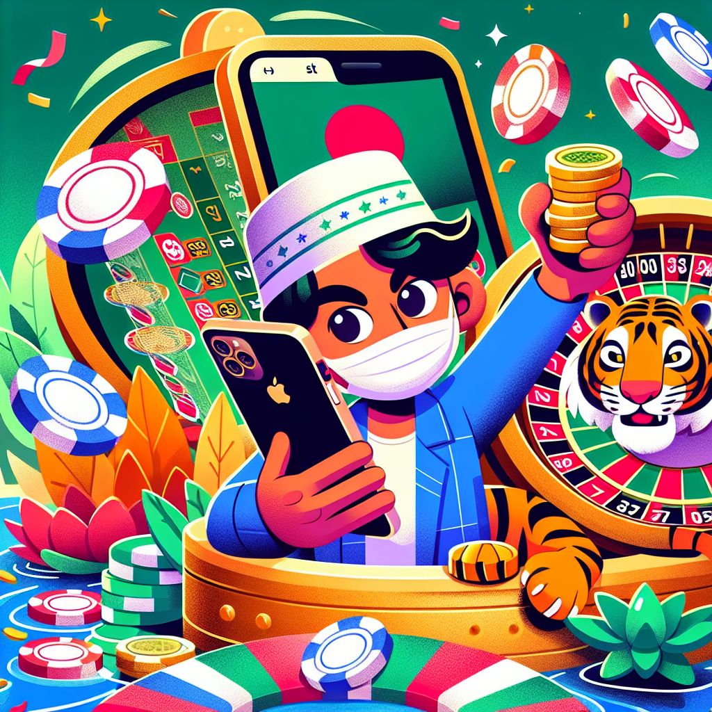 চিপস, কার্ড এবং রুলেট চাকা সহ 999bon ক্যাসিনো-থিমযুক্ত কার্টুন চরিত্র